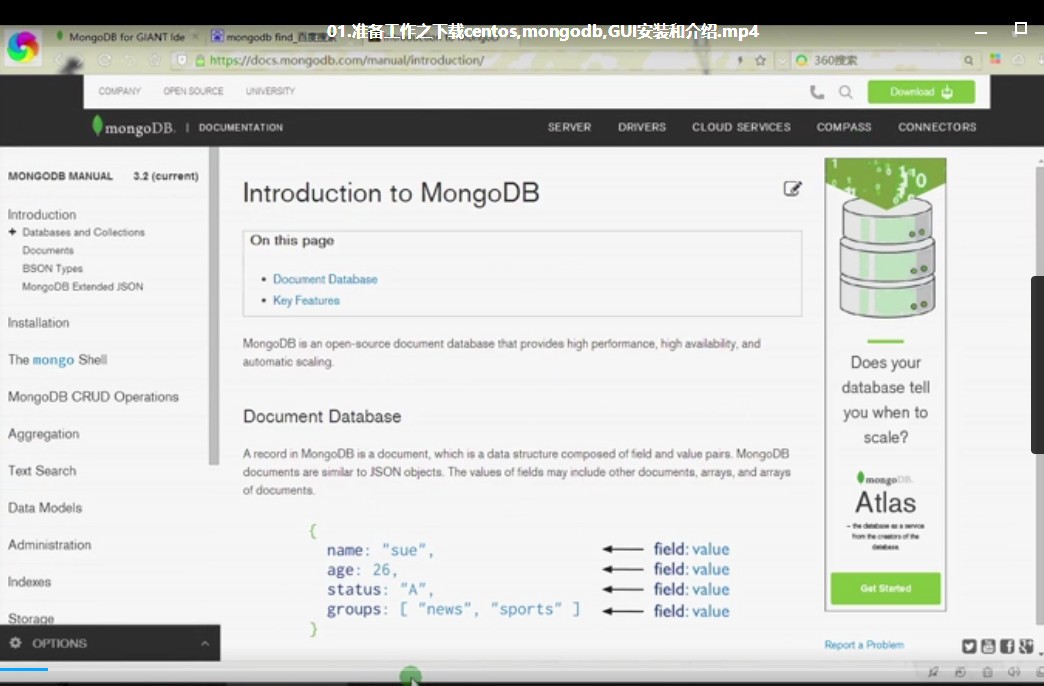 图片[1]-Mongodb轻量级聚合框架+分布式部署实战课程+Mongodb基础课程 Mongodb视频教程-小蜜蜂资源网