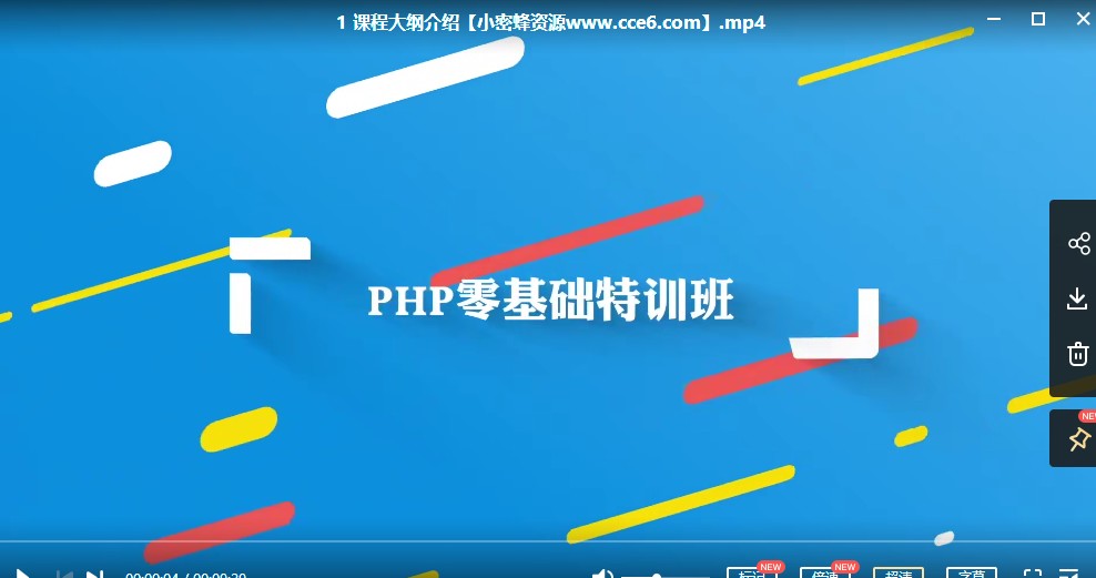 PHP极限实战班-小蜜蜂资源网